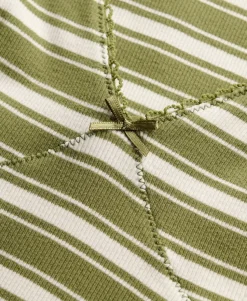 Stripe Ribbed Jersey Mini Dress