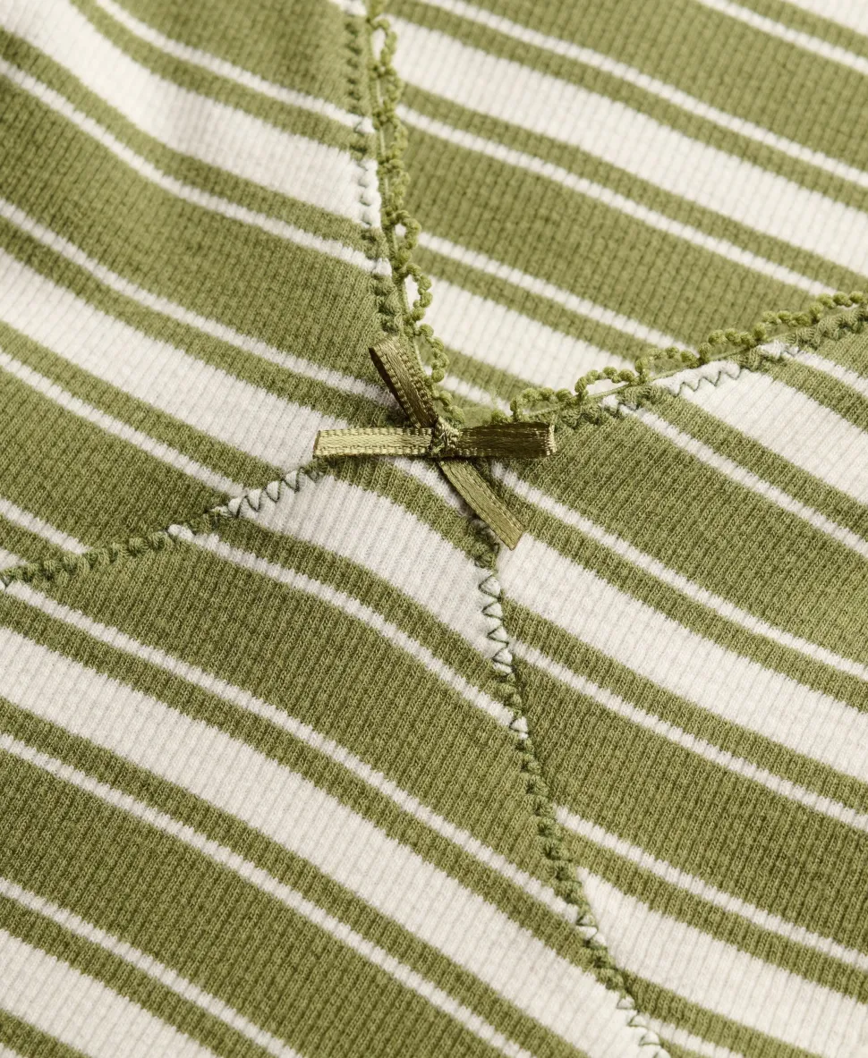 Stripe Ribbed Jersey Mini Dress