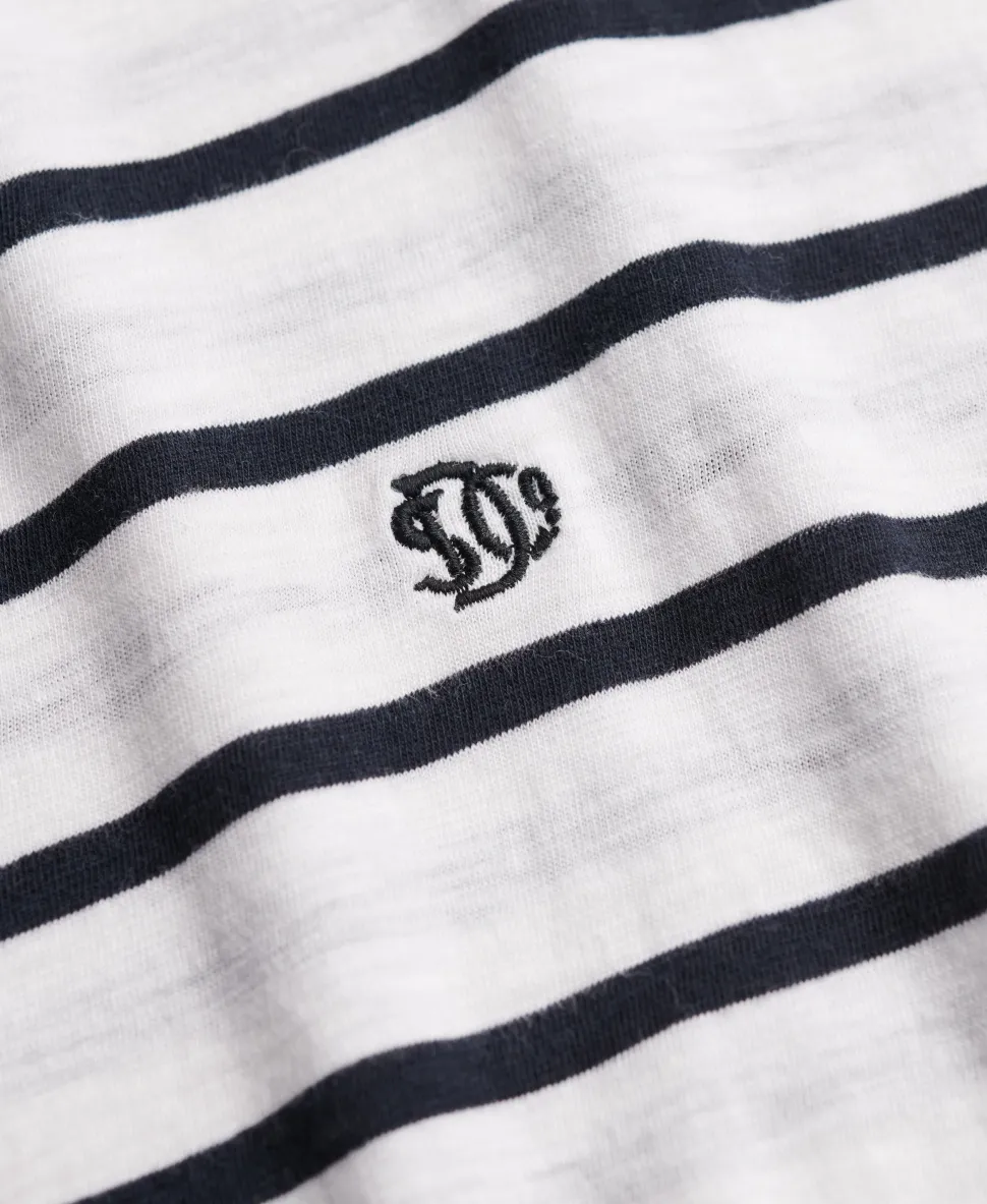 Studios Boat Neck Slub Long Sleeve Top