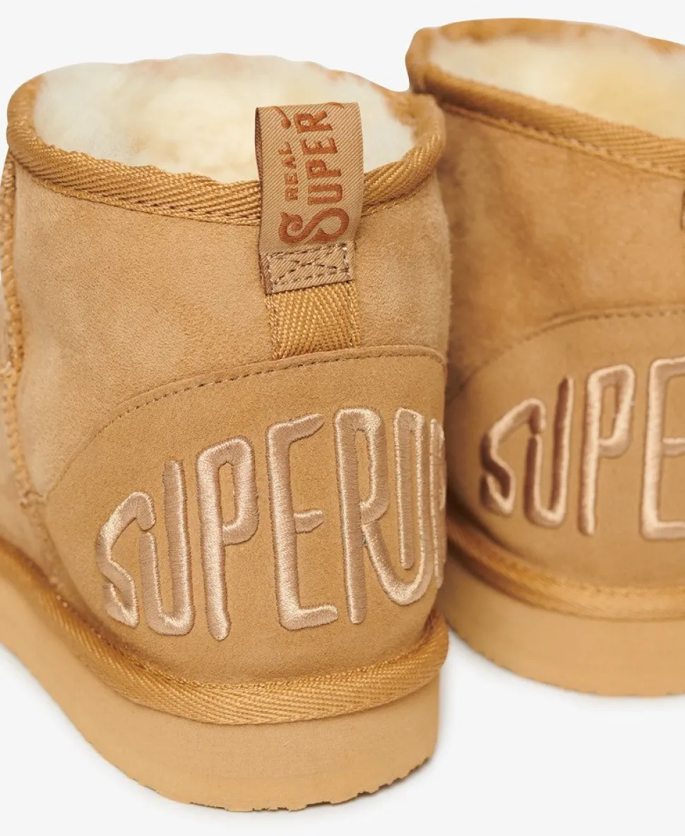 Suede Sherpa Mini Boots