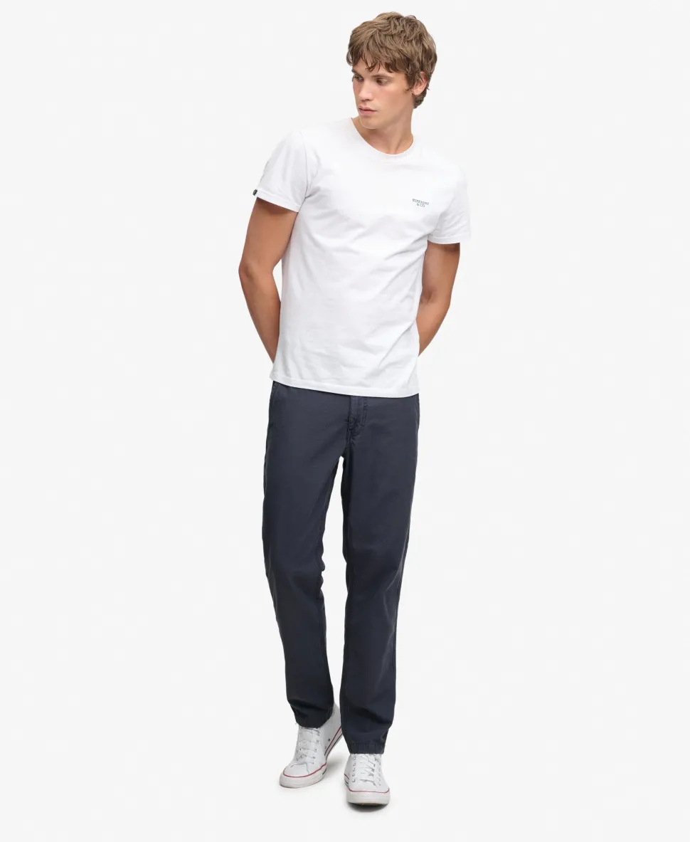 Tapered Washed Chino Trousers