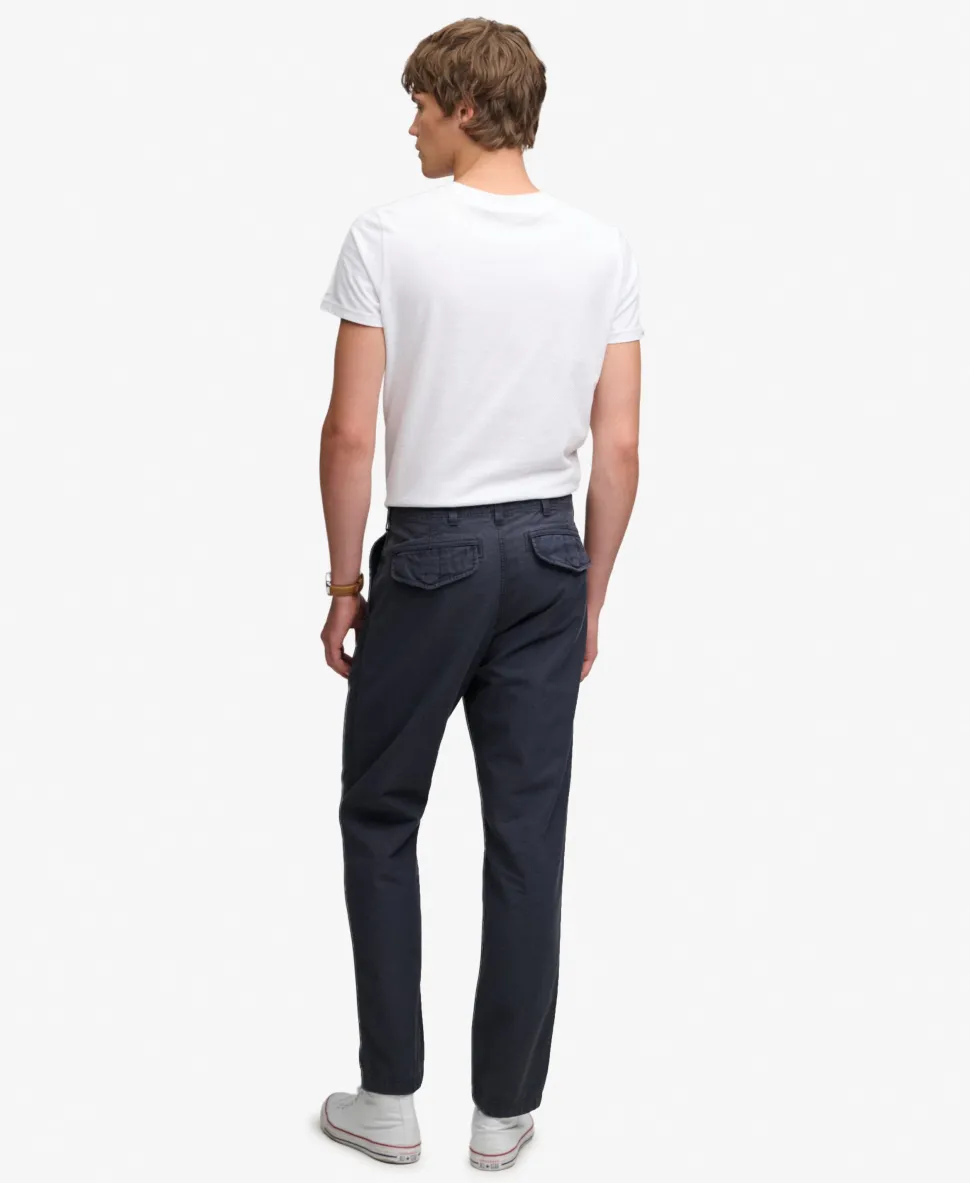 Tapered Washed Chino Trousers