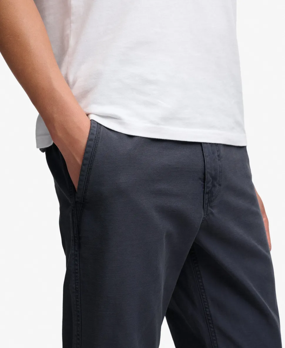 Tapered Washed Chino Trousers
