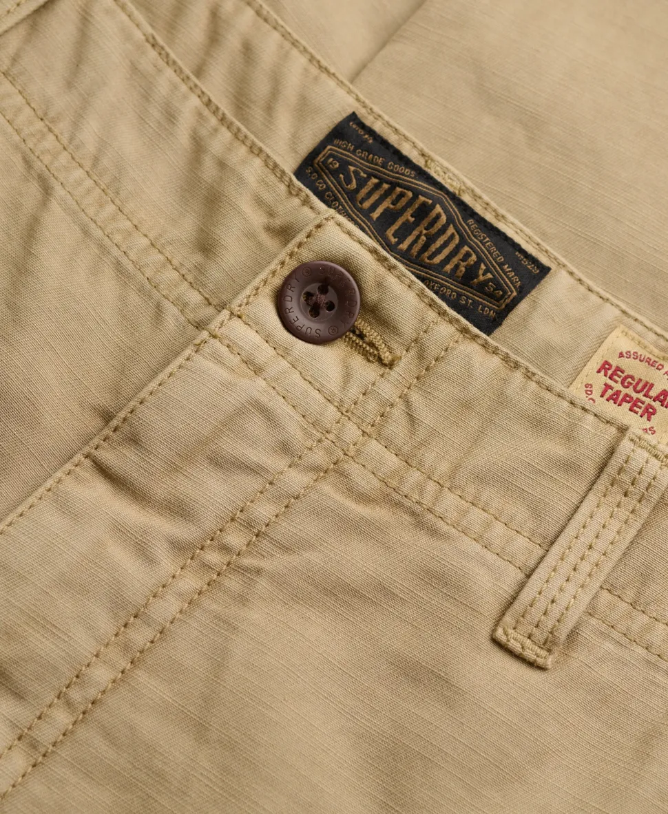 Tapered Washed Chino Trousers