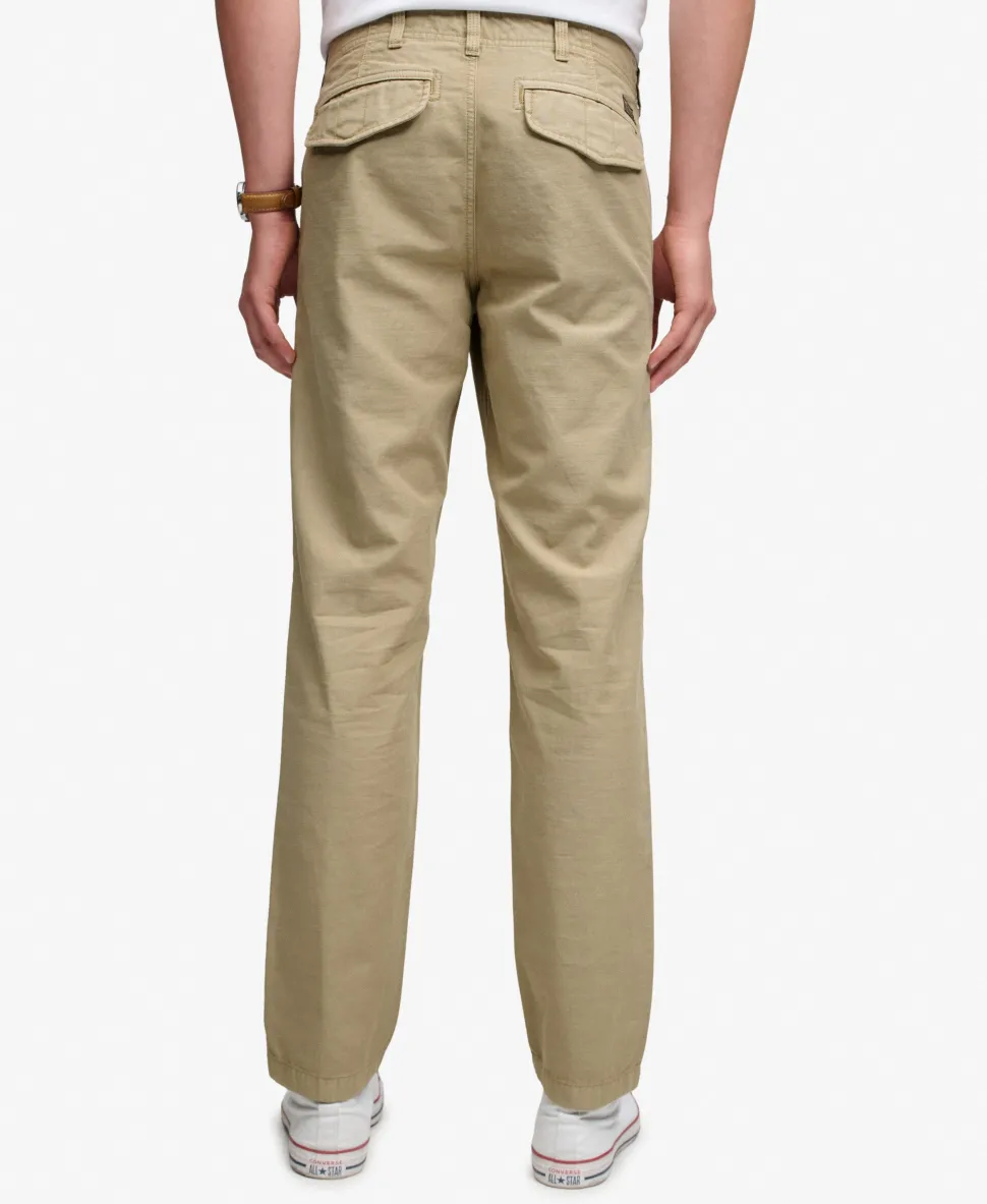 Tapered Washed Chino Trousers