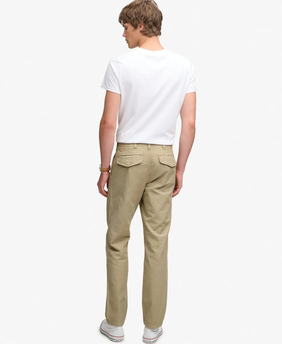 Tapered Washed Chino Trousers