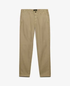 Tapered Washed Chino Trousers