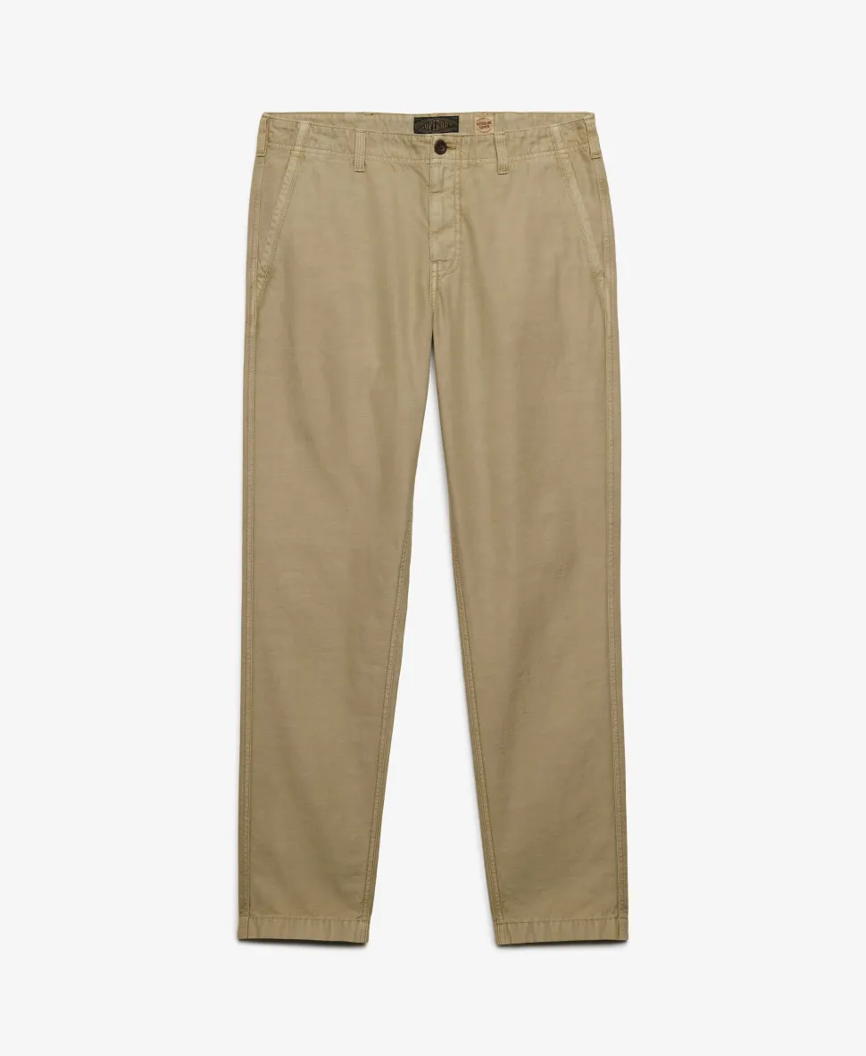 Tapered Washed Chino Trousers