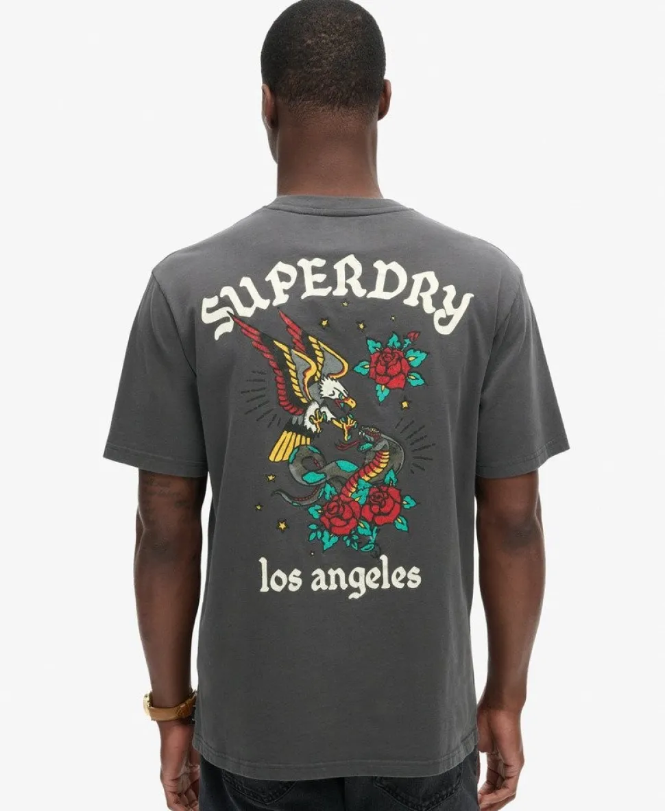 Tattoo Back Graphic Loose T-Shirt