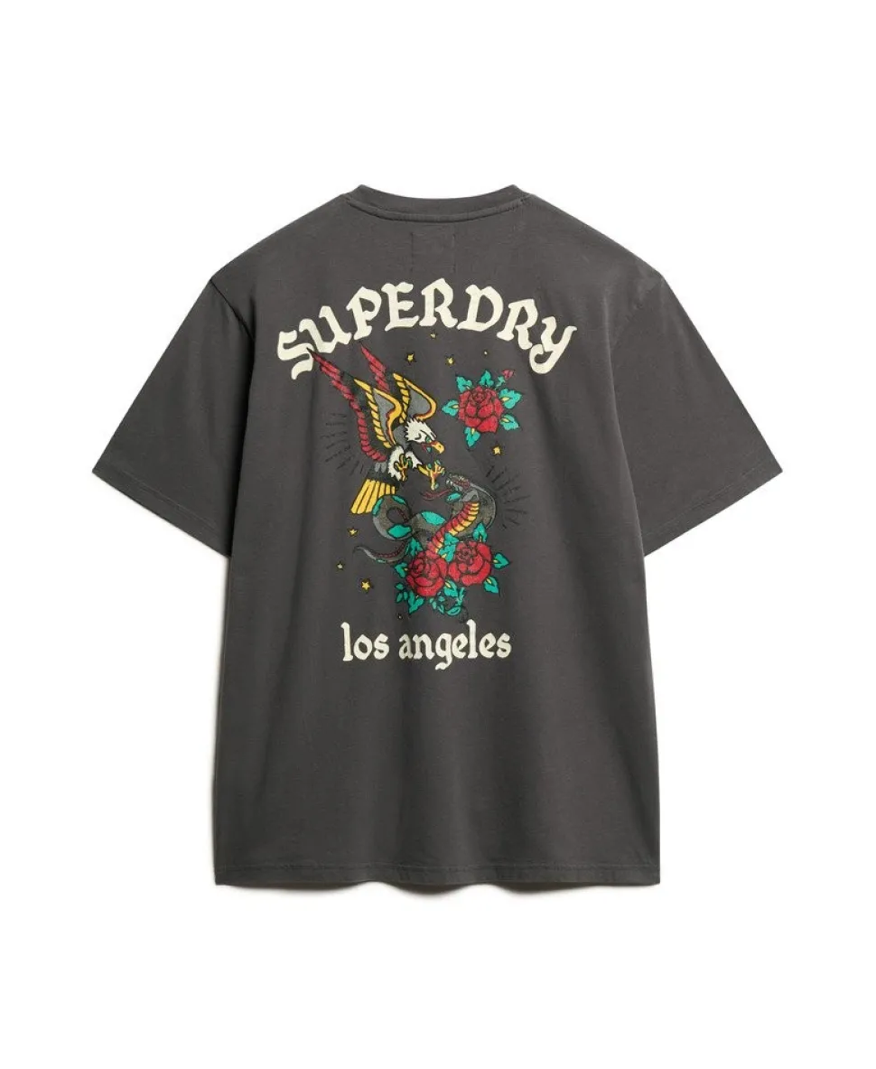 Tattoo Back Graphic Loose T-Shirt