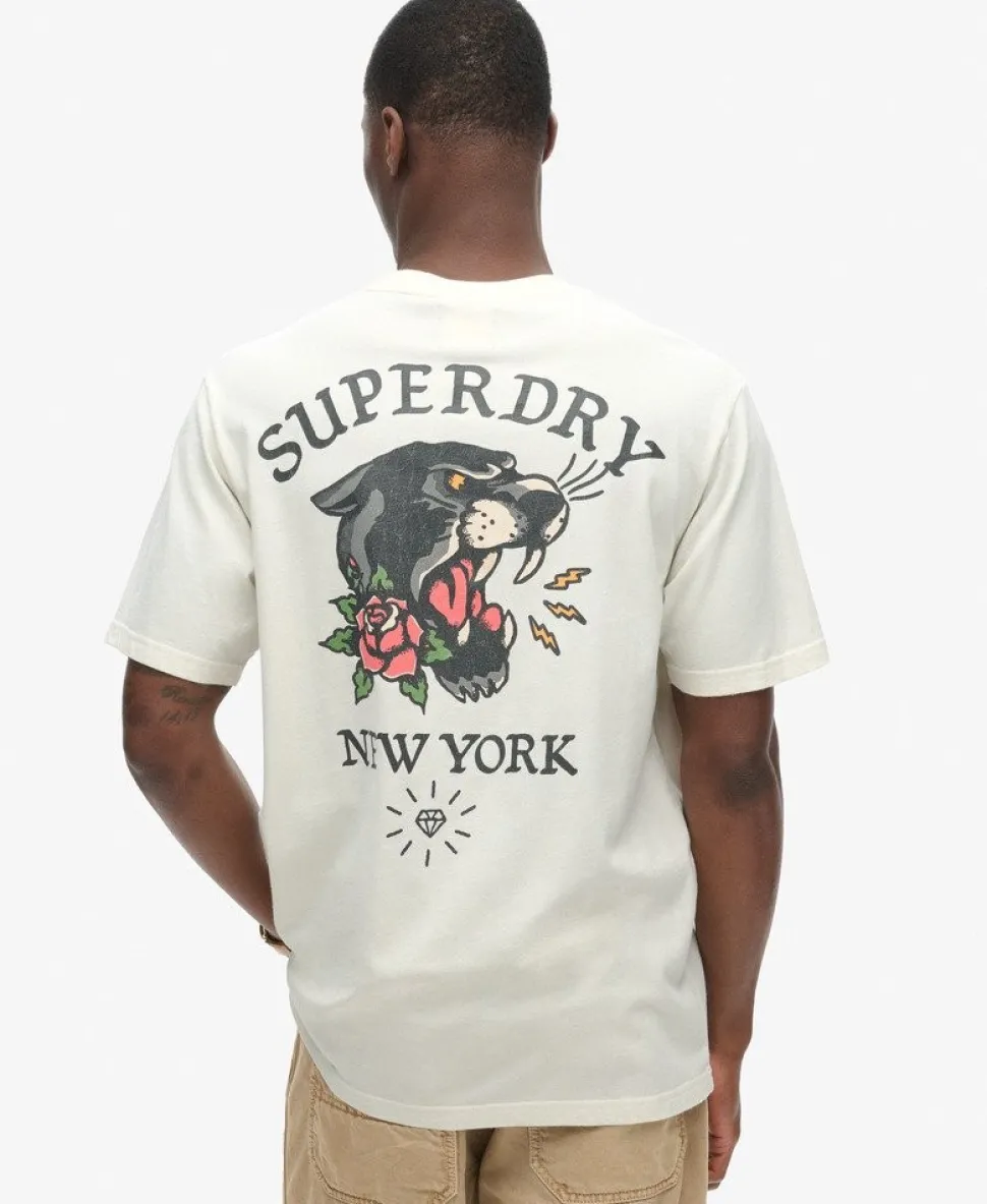 Tattoo Back Graphic Loose T-Shirt