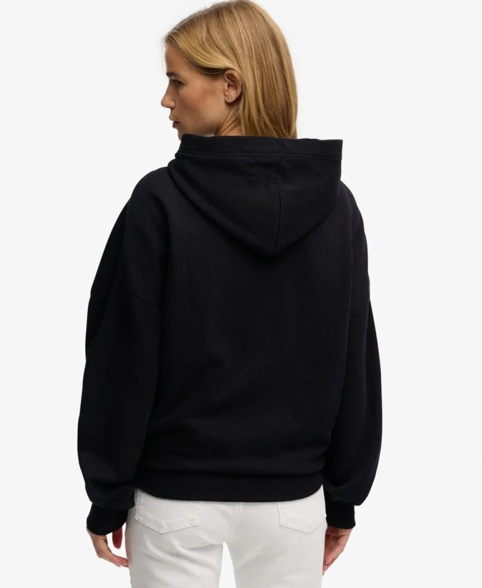 Tattoo Embellished Oversized Hoodie