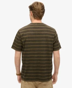 Textured Stripe Pocket T-Shirt