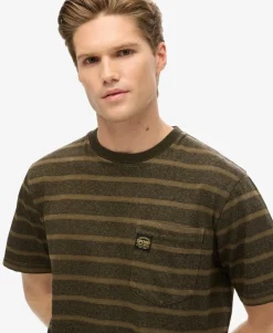 Textured Stripe Pocket T-Shirt