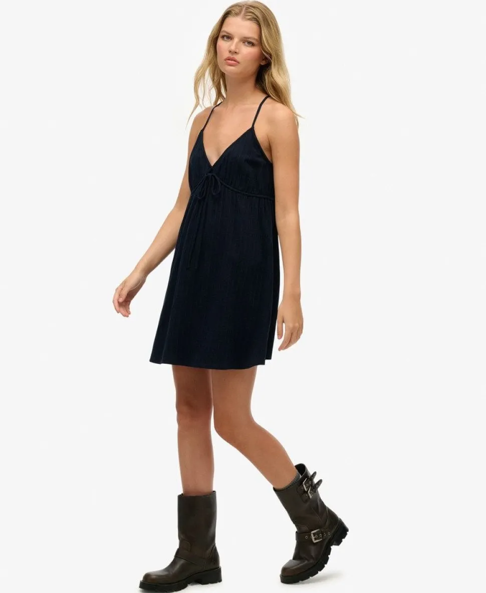 Textured Woven Cami Mini Dress