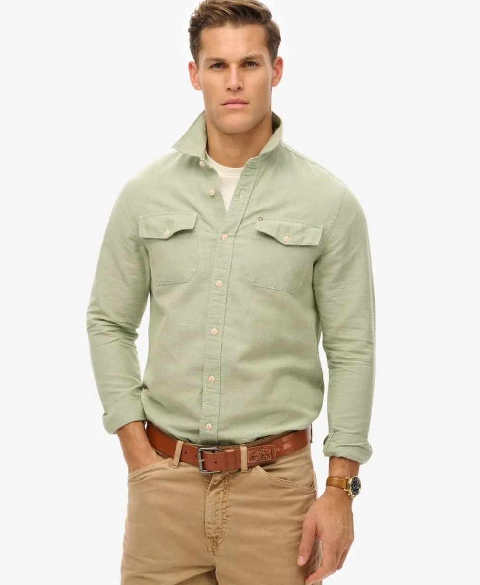 The Merchant Store- Linen Blend Work Shirt
