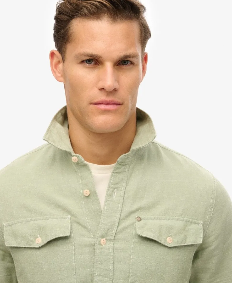 The Merchant Store- Linen Blend Work Shirt