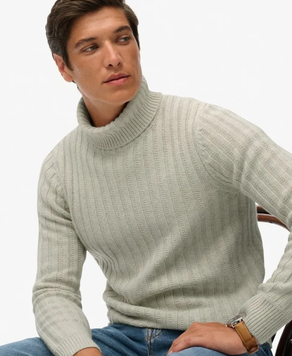 The Merchant Store - Ribbed Roll Neck Jumper