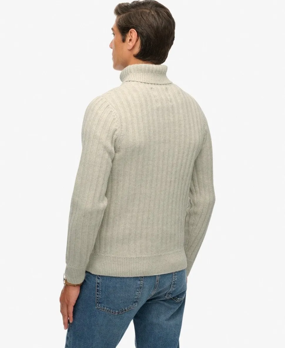 The Merchant Store - Ribbed Roll Neck Jumper