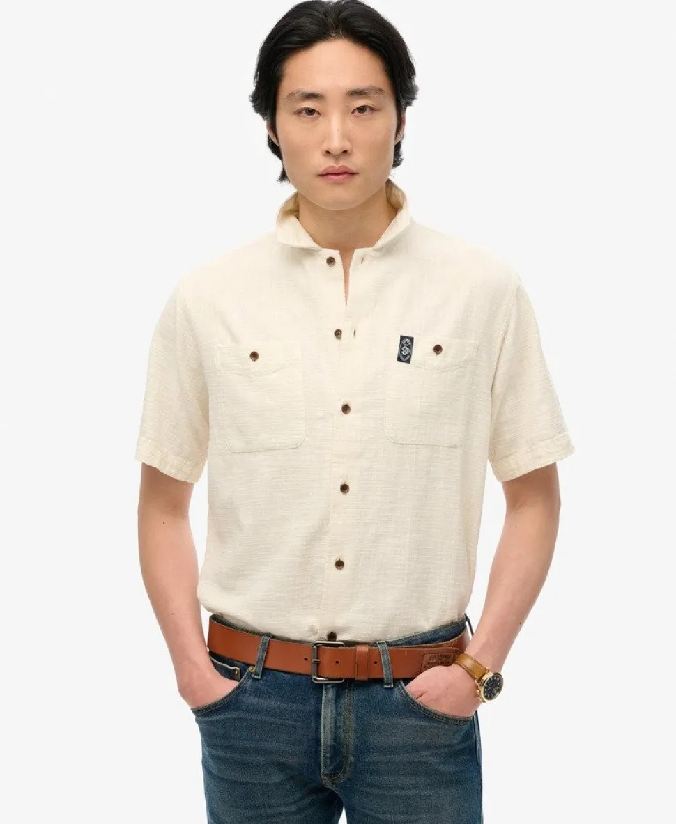 The Merchant Store - Short Sleeve Textured Shirt