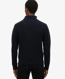 The Merchant Store - Textured Roll Neck Jumper