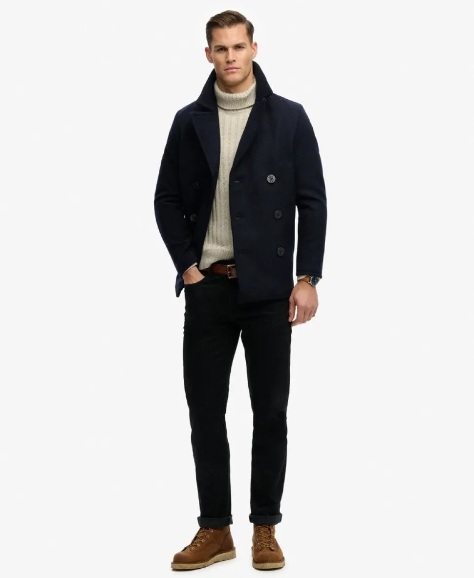 The Merchant Store - Wool Blend Pea Coat