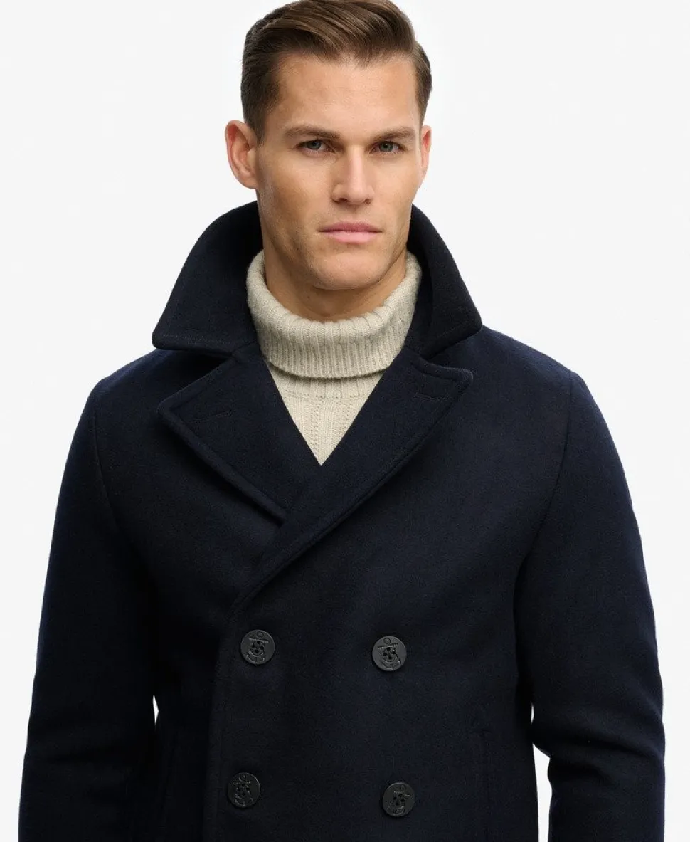 The Merchant Store - Wool Blend Pea Coat