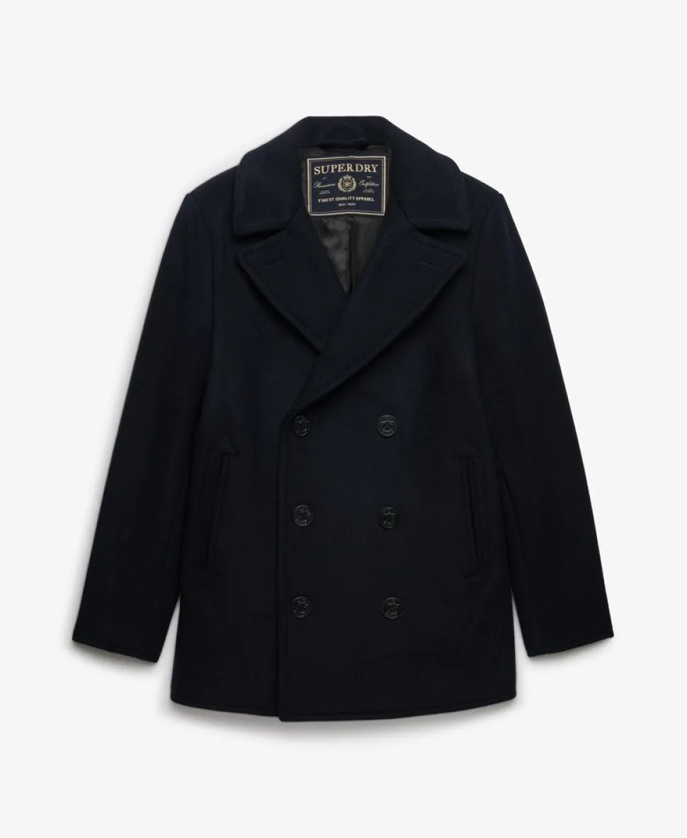 The Merchant Store - Wool Blend Pea Coat