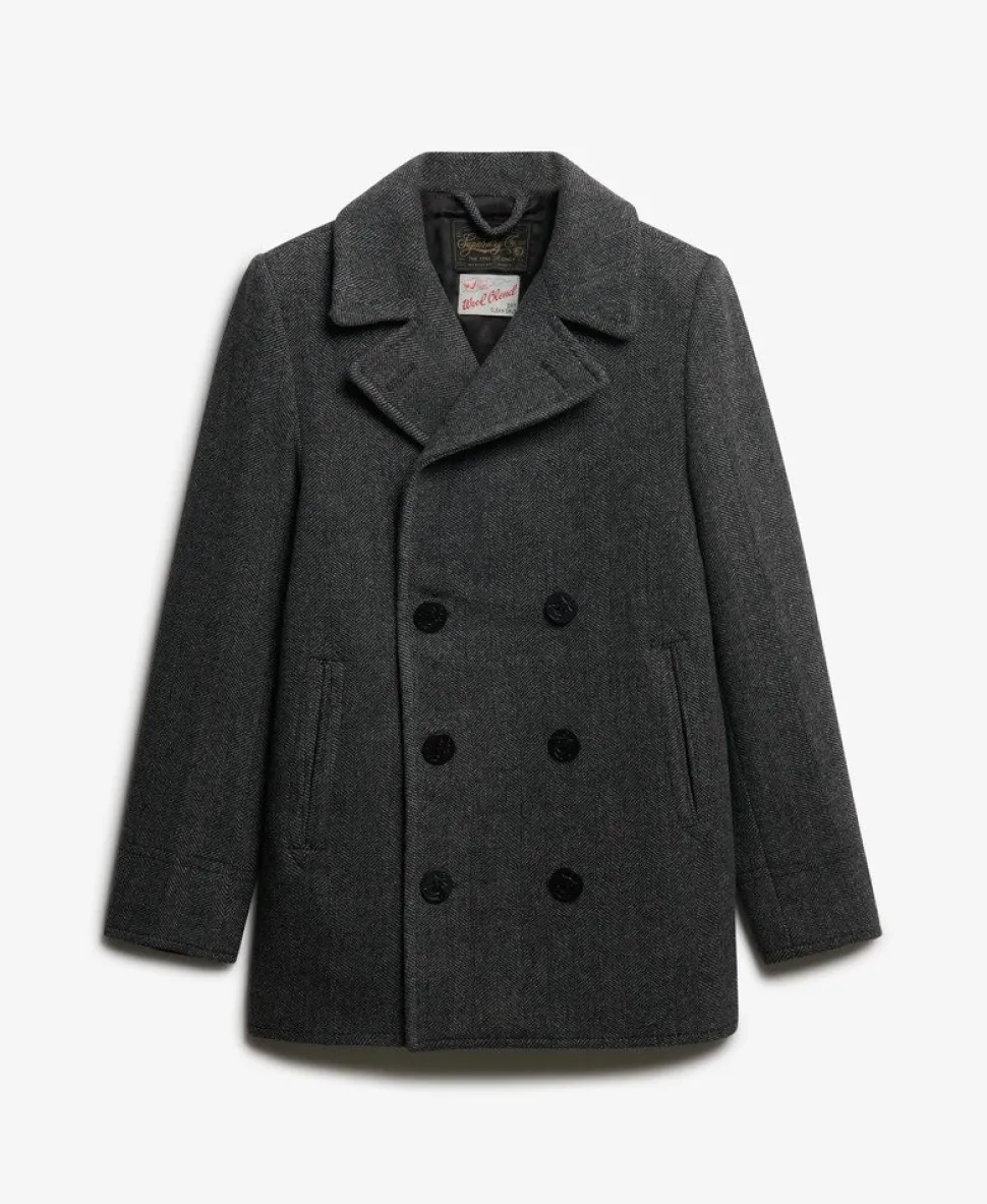 The Merchant Store - Wool Blend Pea Coat