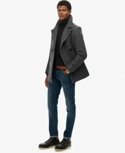The Merchant Store - Wool Blend Pea Coat