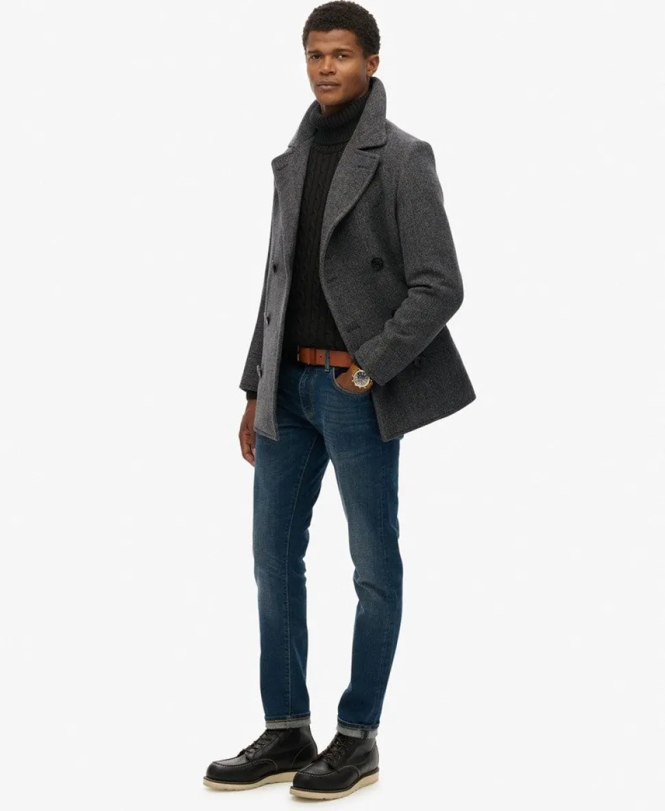 The Merchant Store - Wool Blend Pea Coat