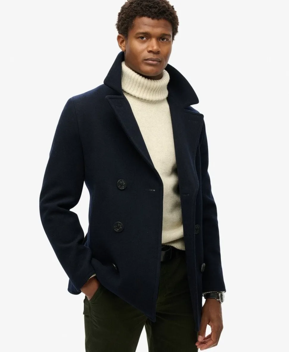 The Merchant Store - Wool Blend Pea Coat