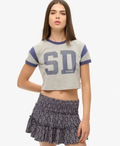 Tiered Jersey Mini Skirt