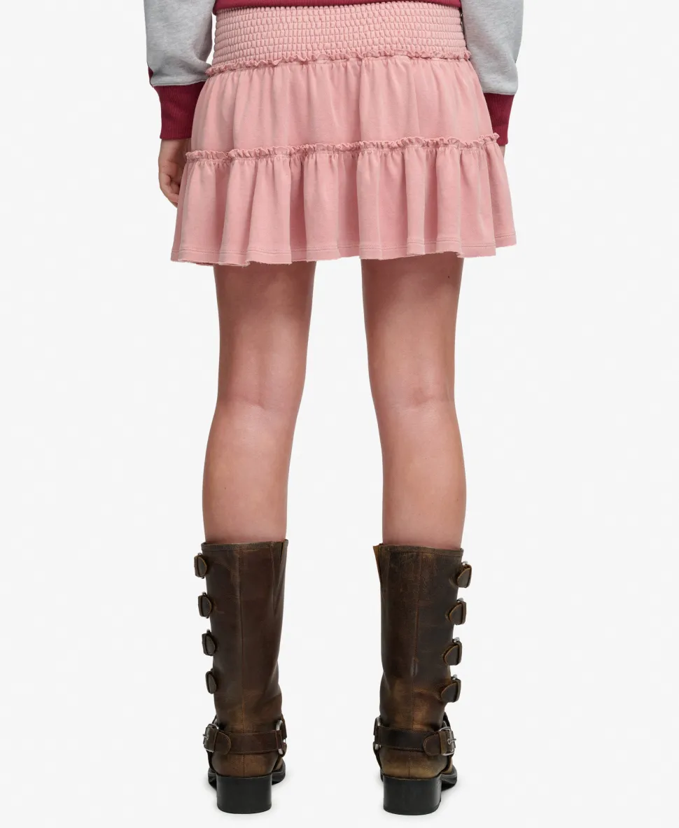 Tiered Jersey Mini Skirt