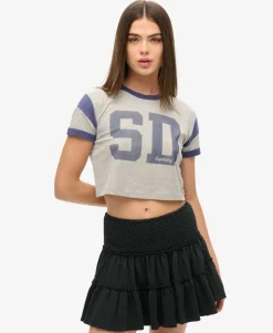 Tiered Jersey Mini Skirt