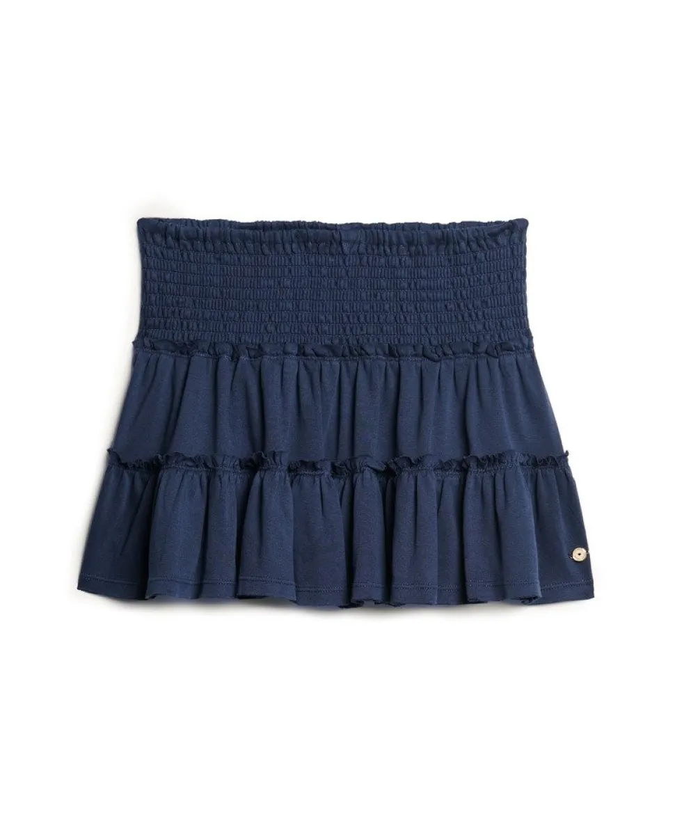 Tiered Jersey Mini Skirt