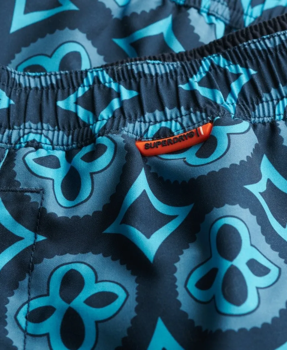 Tile Print 17-inch Swim Shorts