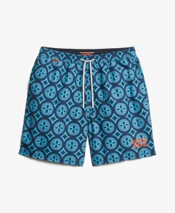 Tile Print 17-inch Swim Shorts
