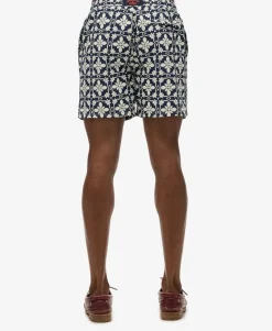 Tile Print 17-inch Swim Shorts