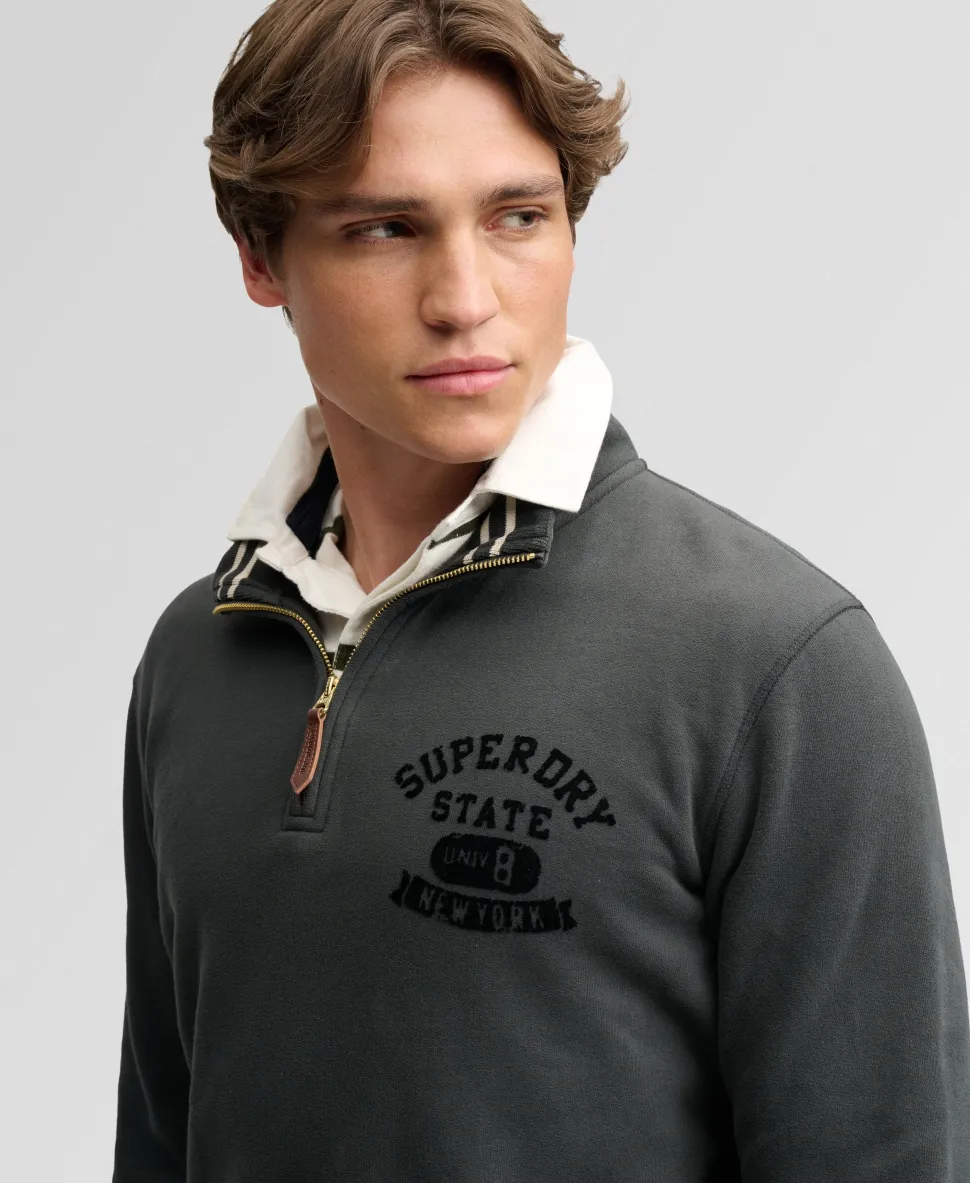 Tonal Half Zip Sweatshirt
