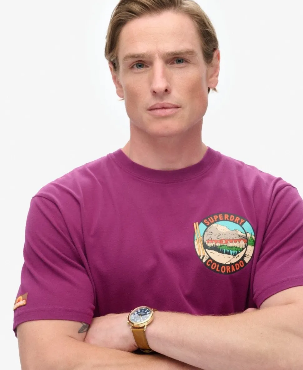 Travel Postcard Chest Print T-Shirt