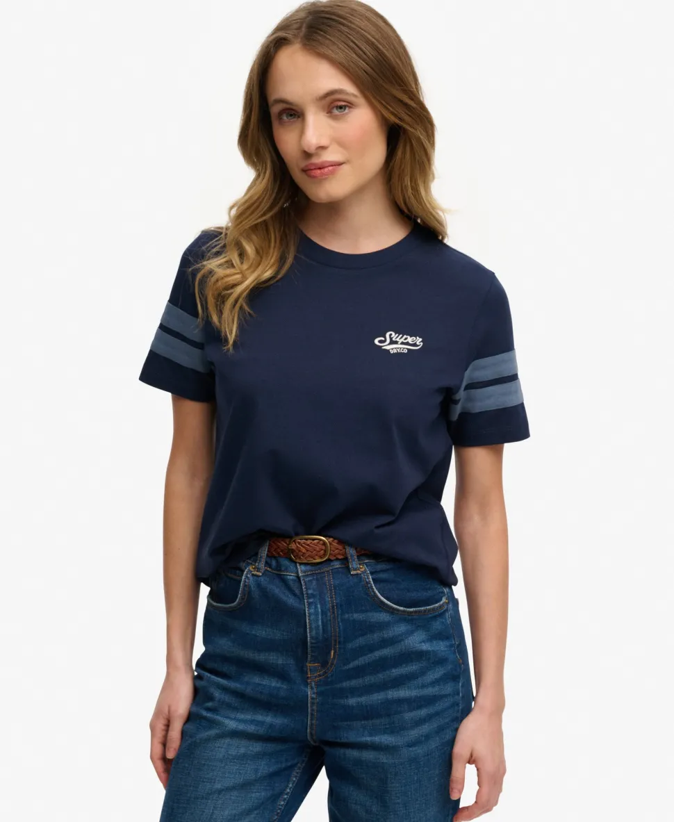 Varsity Stripe Script T-Shirt