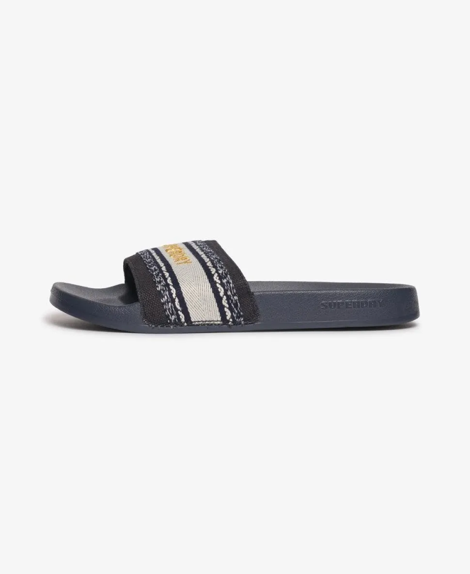 Vegan Webbing Pool Sliders