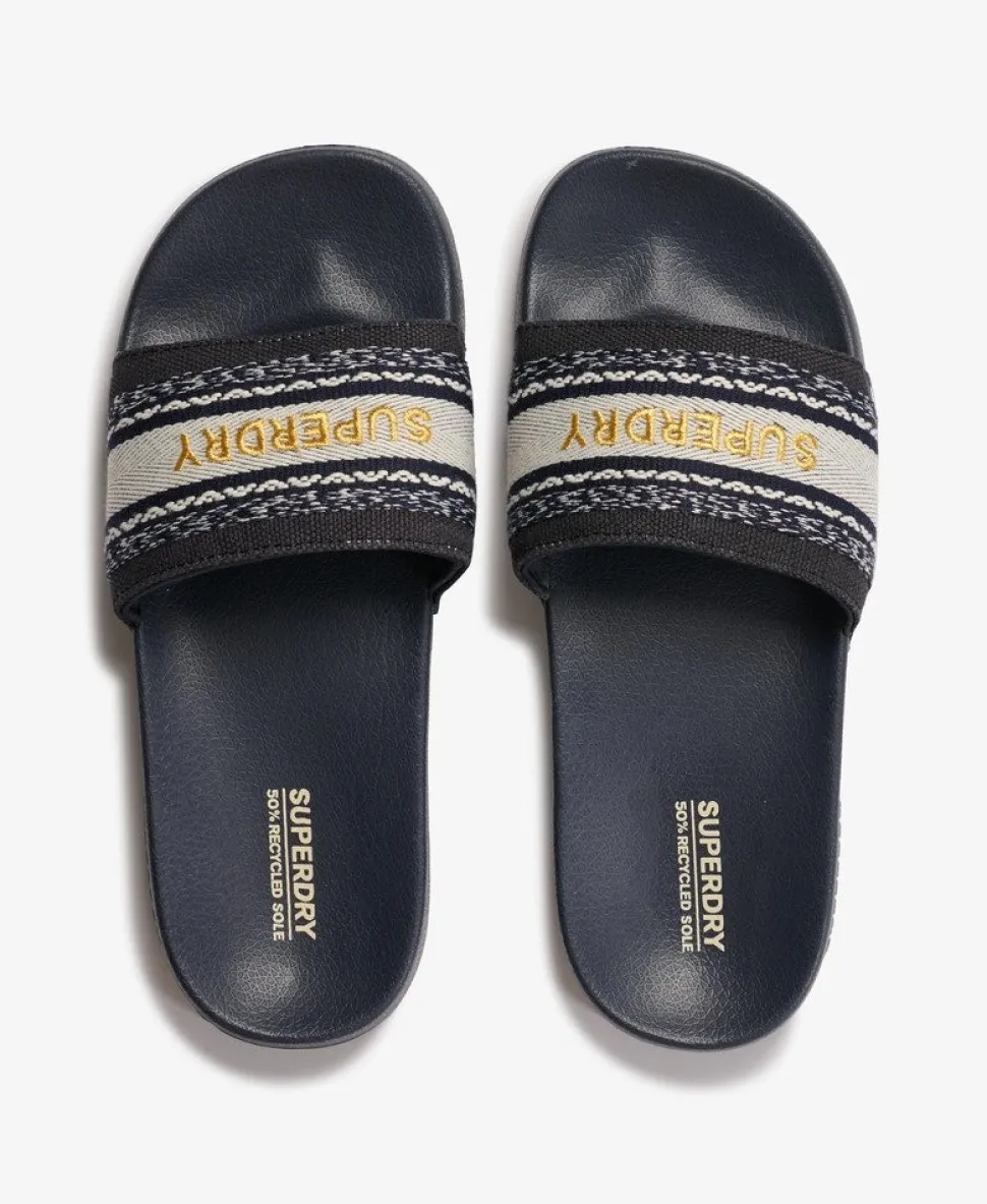 Vegan Webbing Pool Sliders