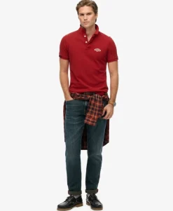 Vintage Athletic Embroidered Polo Shirt