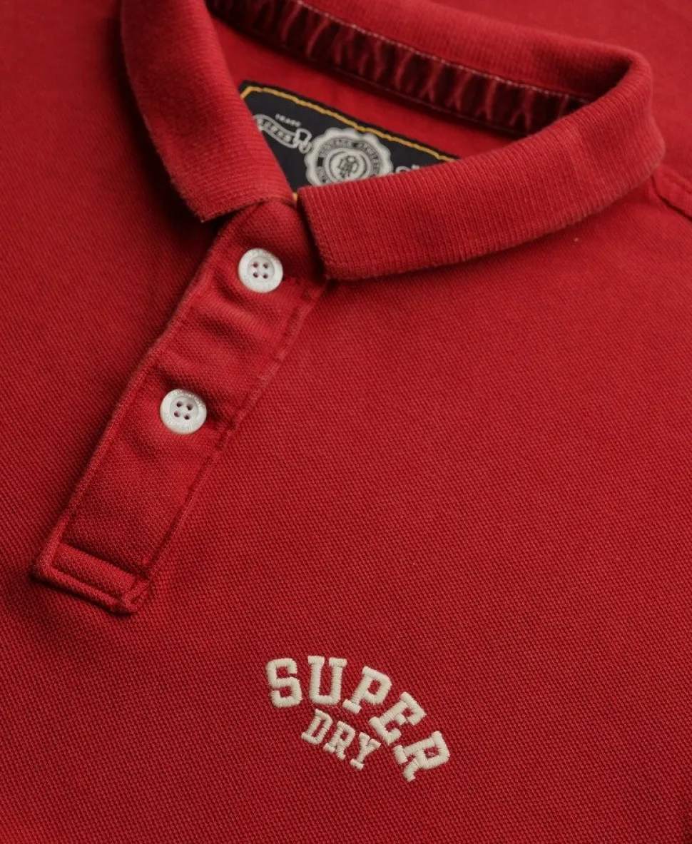 Vintage Athletic Embroidered Polo Shirt