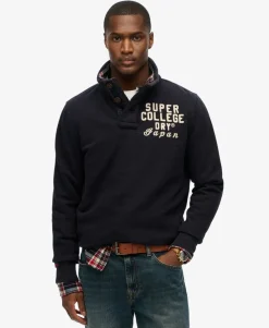 Vintage Athletic Half Button Jumper
