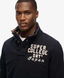 Vintage Athletic Half Button Jumper