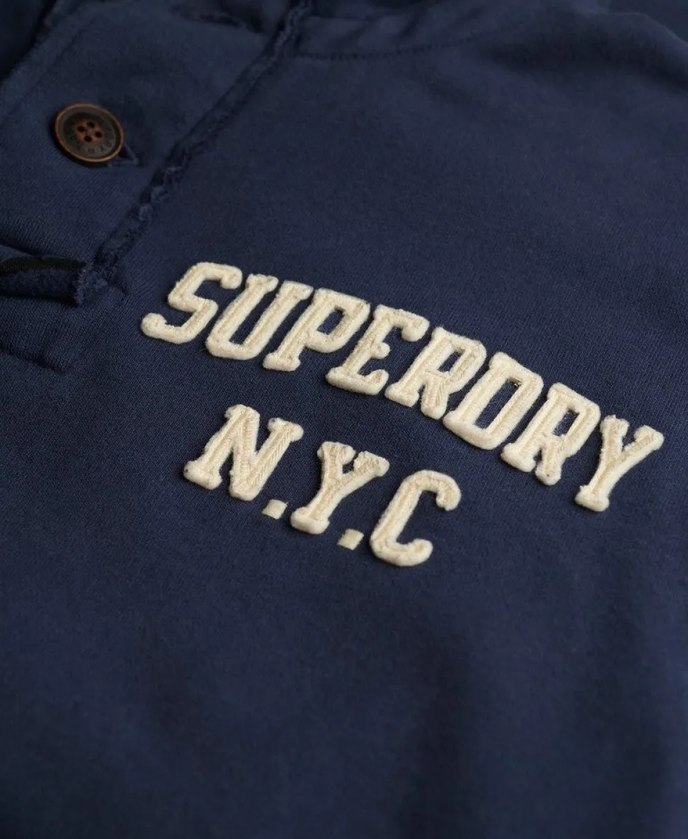 Vintage Athletic Henley Sweatshirt