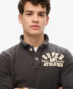 Vintage Athletic Long Sleeve Polo Shirt